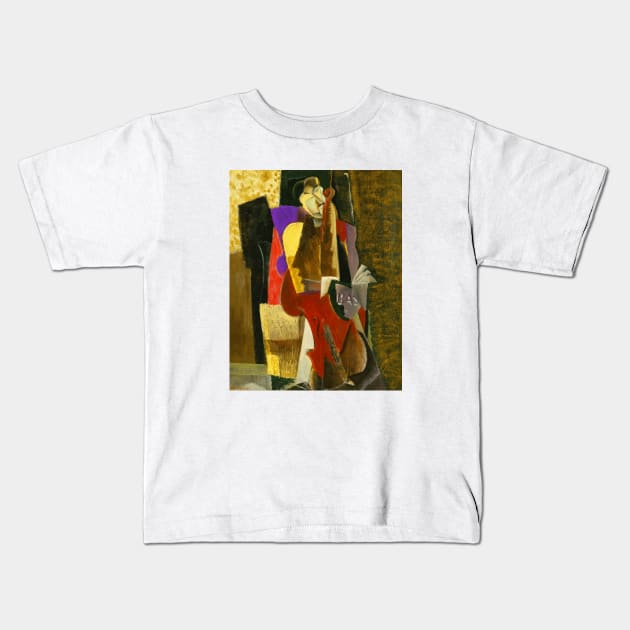 The Cellist (1917) by Max Weber Kids T-Shirt by Naves